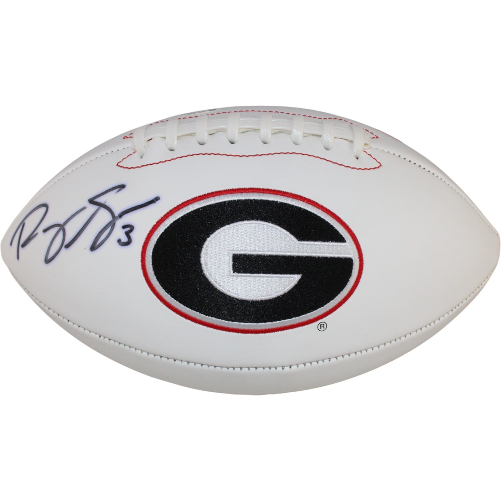 Roquan Smith Signed Georgia Bulldogs Logo Football – Beckett Authenticated-Powers Sports Memorabilia