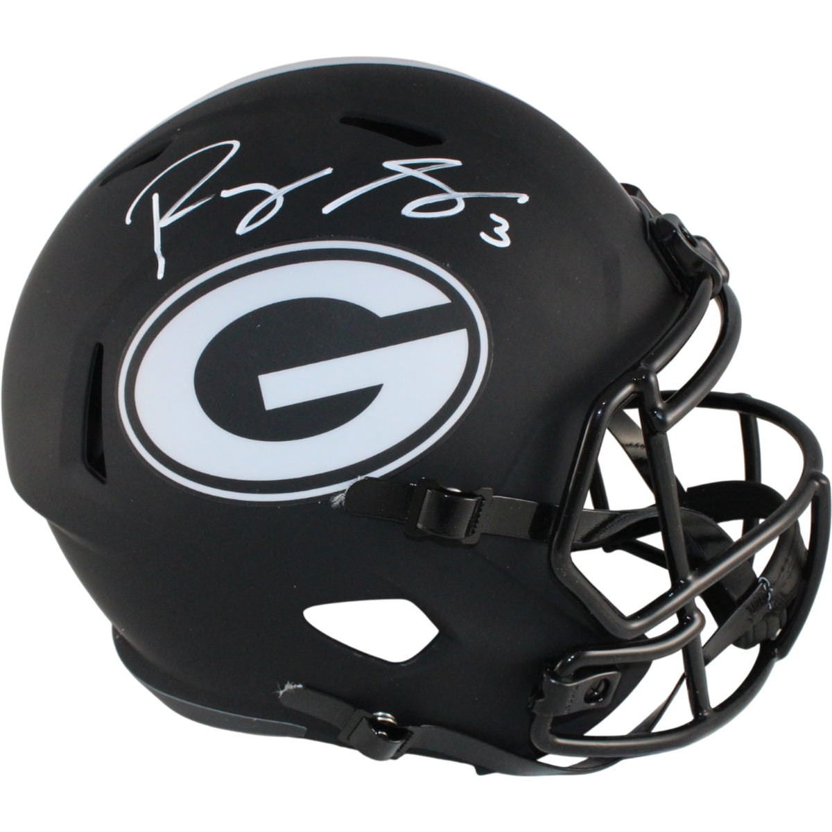 Roquan Smith Georgia Bulldogs F/S Eclipse Signed Helmet-Powers Sports Memorabilia