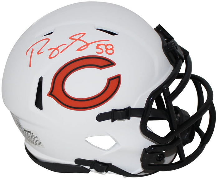 Roquan Smith Signed Chicago Bears Lunar Mini Helmet – Beckett Authenticated-Powers Sports Memorabilia