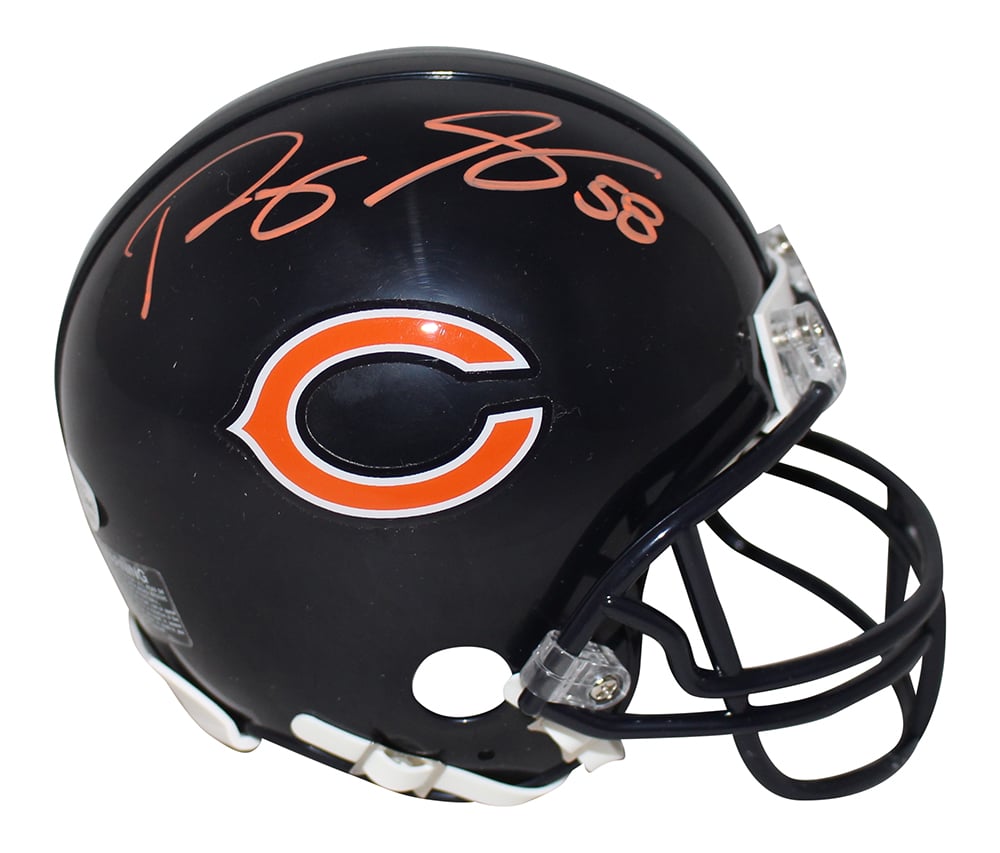 Roquan Smith Autographed Chicago Bears Mini Helmet – Beckett Authenticated-Powers Sports Memorabilia