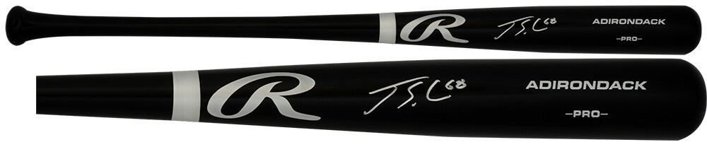 Jorge Soler Autographed Black Rawlings Pro Baseball Bat w/#68-Powers Sports Memorabilia