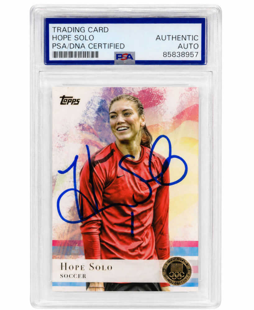 Hope Solo Autographed 2012 Topps US Olympic Gold Card #50 PSA-Powers Sports Memorabilia