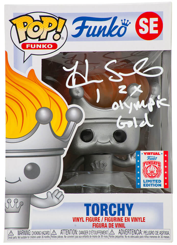 Hope Solo Autographed Torchy Funko Pop #SE w/ 2x Olympic Gold-Powers Sports Memorabilia