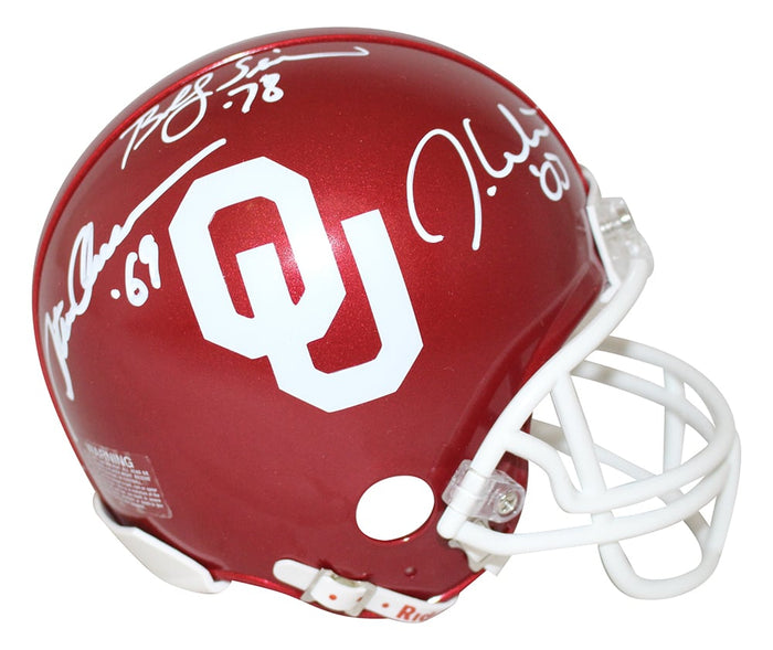 Oklahoma Sooners Signed Mini Helmet Owens Sims & White Heisman – Beckett Authenticated-Powers Sports Memorabilia