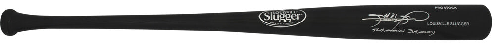 Sammy Sosa Autographed Louisville Slugger Pro Stock Black Baseball Bat with Slammin' Sammy-Powers Sports Memorabilia