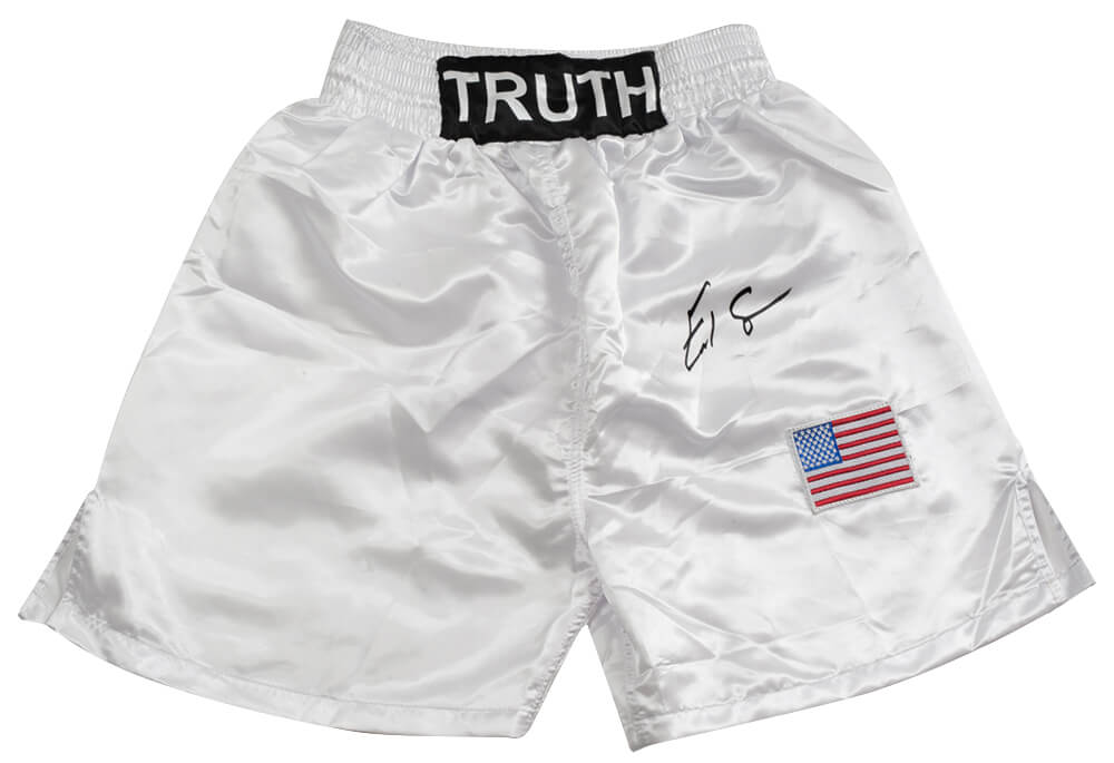 Errol Spence Jr Autographed Truth White Custom Boxing Trunks-Powers Sports Memorabilia