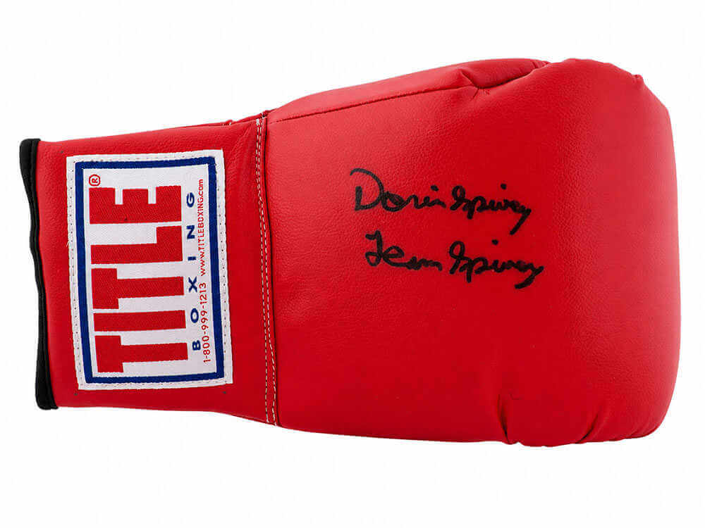 Dorin Spivey Autographed Title Red Boxing Glove w/ Team Spivey-Powers Sports Memorabilia