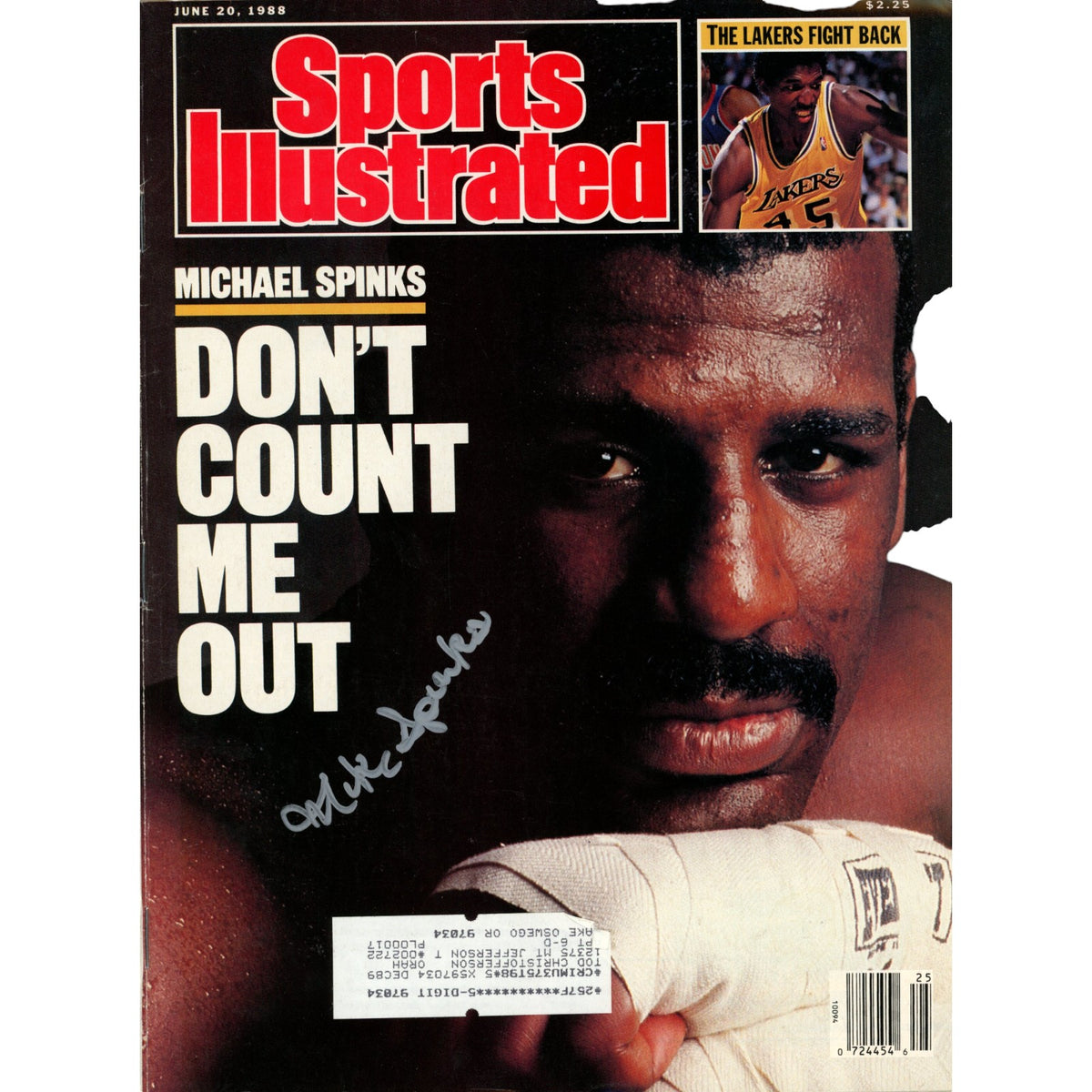 Michael Spinks Signed Sports Illustrated 06/20/1988-Powers Sports Memorabilia