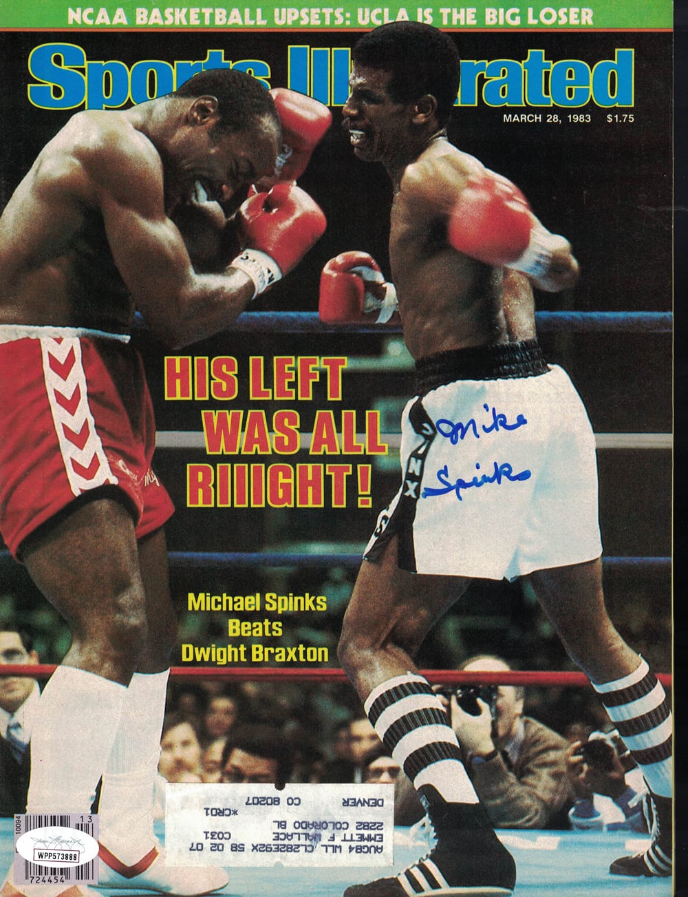 Michael Spinks Boxing Signed Sports Illustrated Magazine 3/28/83 JSA-Powers Sports Memorabilia