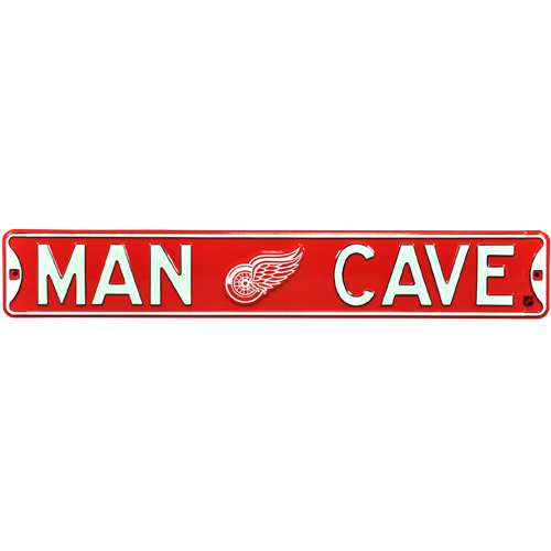 Detroit Red Wings "MAN CAVE" Authentic Street Sign | Collectible Memorabilia