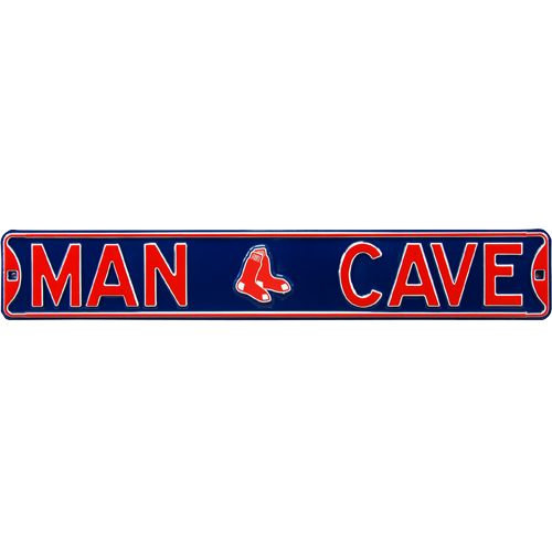 Boston Red Sox "MAN CAVE" Authentic Street Sign | Collectible Memorabilia-Powers Sports Memorabilia