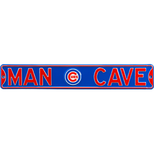 Chicago Cubs "MAN CAVE" Authentic Street Sign | Collectible Memorabilia-Powers Sports Memorabilia