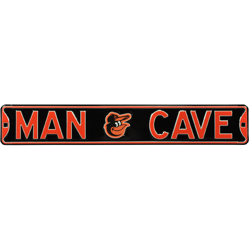 Baltimore Orioles "MAN CAVE" Authentic Street Sign | Collectible Memorabilia-Powers Sports Memorabilia