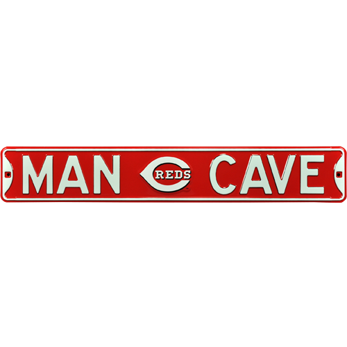 Cincinnati Reds "MAN CAVE" Authentic Street Sign | Collectible Memorabilia-Powers Sports Memorabilia