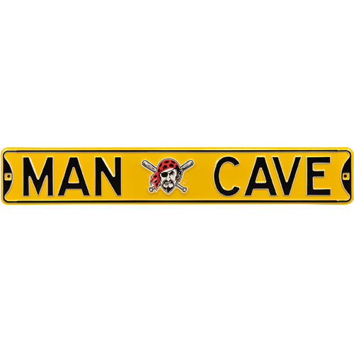 Pittsburgh Pirates "MAN CAVE" Authentic Street Sign | Collectible Memorabilia-Powers Sports Memorabilia