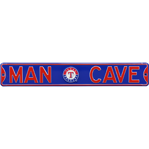 Texas Rangers "MAN CAVE" Authentic Street Sign | Collectible Memorabilia-Powers Sports Memorabilia