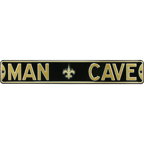 New Orleans Saints "MAN CAVE" Authentic Street Sign | Collectible Memorabilia-Powers Sports Memorabilia