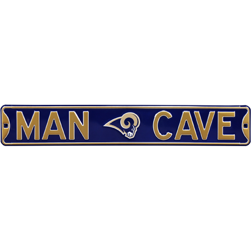 Los Angeles Rams "MAN CAVE" Authentic Street Sign | Collectible Memorabilia-Powers Sports Memorabilia