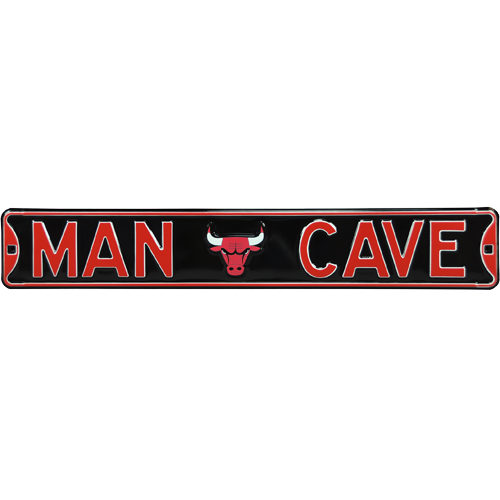 Chicago Bulls "MAN CAVE" Authentic Street Sign | Collectible Memorabilia-Powers Sports Memorabilia