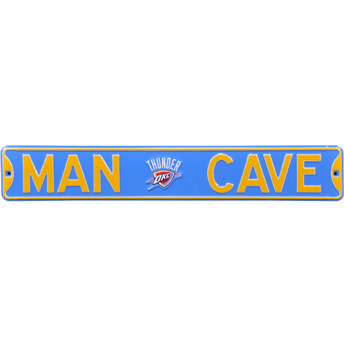 Oklahoma City Thunder "MAN CAVE" Authentic Street Sign | Collectible Memorabilia-Powers Sports Memorabilia