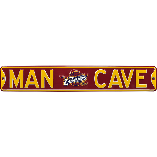 Cleveland Cavaliers "MAN CAVE" Authentic Street Sign | Collectible Memorabilia-Powers Sports Memorabilia