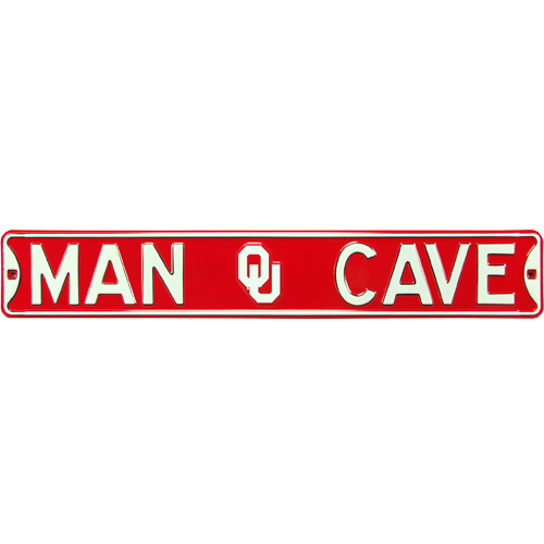 Oklahoma Sooners "MAN CAVE" Authentic Street Sign | Collectible Memorabilia-Powers Sports Memorabilia