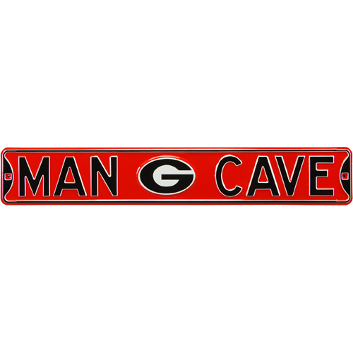 Georgia Bulldogs "MAN CAVE" Authentic Street Sign | Collectible Memorabilia-Powers Sports Memorabilia