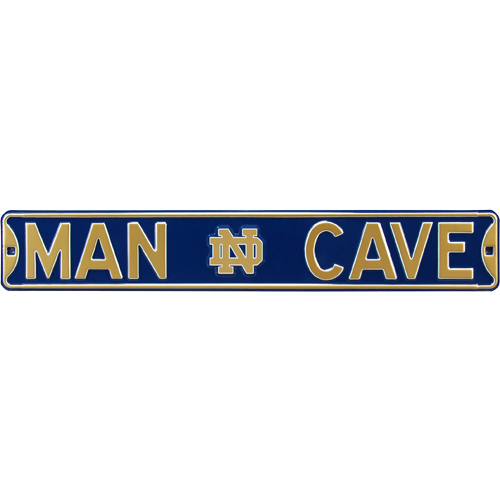 Notre Dame Fighting Irish "MAN CAVE" Authentic Street Sign | Collectible Memorabilia-Powers Sports Memorabilia