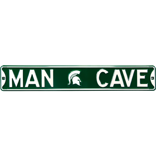 Michigan State Spartans "MAN CAVE" Authentic Street Sign | Collectible Memorabilia-Powers Sports Memorabilia