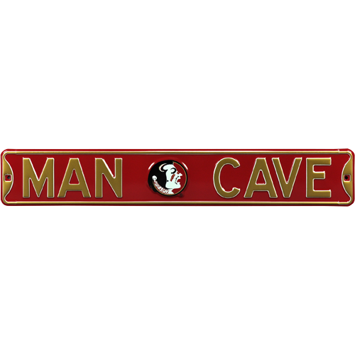 Florida State FSU Seminoles "MAN CAVE" Authentic Street Sign | Collectible Memorabilia-Powers Sports Memorabilia