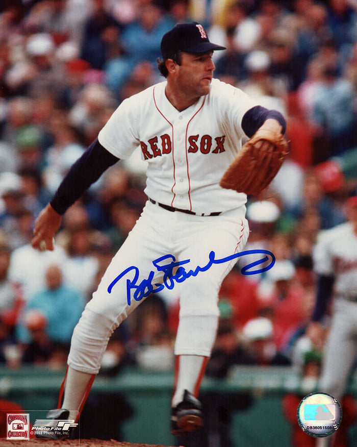 Bob Stanley Autographed Boston Red Sox Pitching 8x10 Photo-Powers Sports Memorabilia
