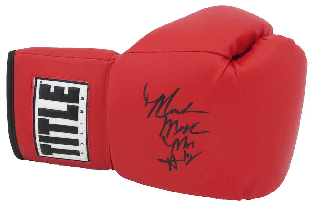 Marlon Starling Autographed Title Red Boxing Glove w/ Orlando Magic Man