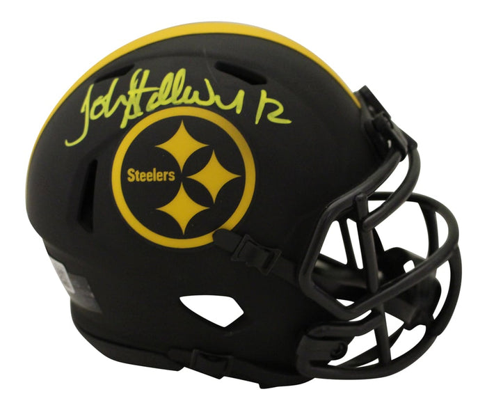 John Stallworth Signed Pittsburgh Steelers Eclipse Mini Helmet – Beckett Authenticated-Powers Sports Memorabilia