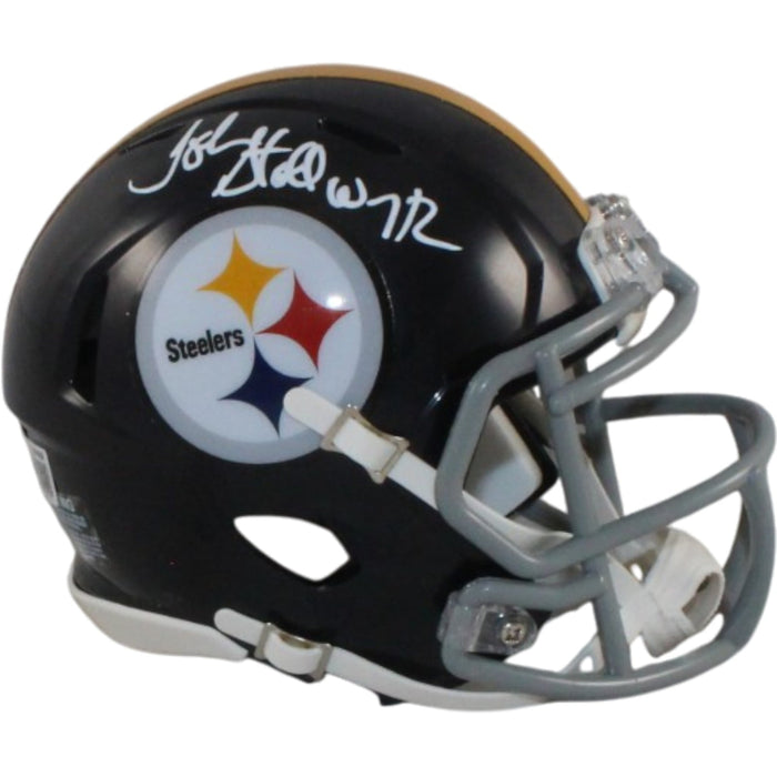 John Stallworth Signed Pittsburgh Steelers TB Mini Helmet – Beckett Authenticated-Powers Sports Memorabilia