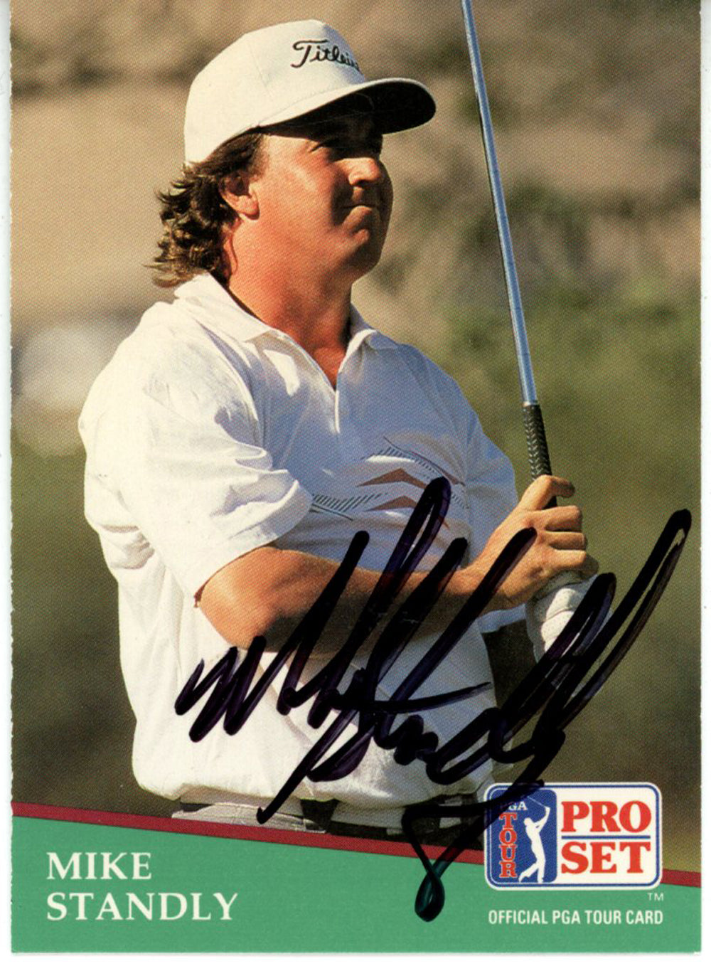 Mike Standly Pga Signed Card - 1991 Pro Set #162 Beckett Beckett-Powers Sports Memorabilia