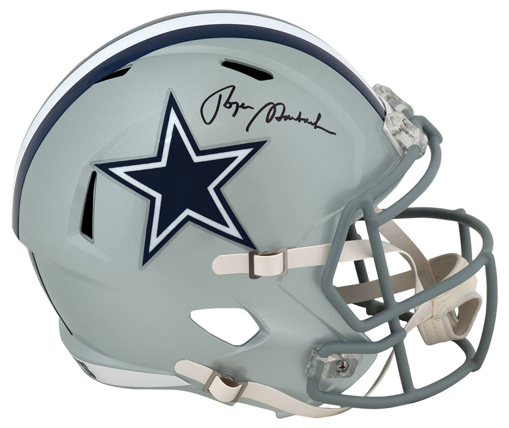 Roger Staubach Dallas Cowboys Autographed Full Size Riddell Replica Helmet-Powers Sports Memorabilia
