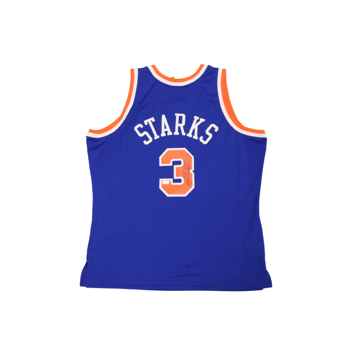 John Starks New York Knicks Signed M&N 1991-92 Swingman Jersey-Powers Sports Memorabilia
