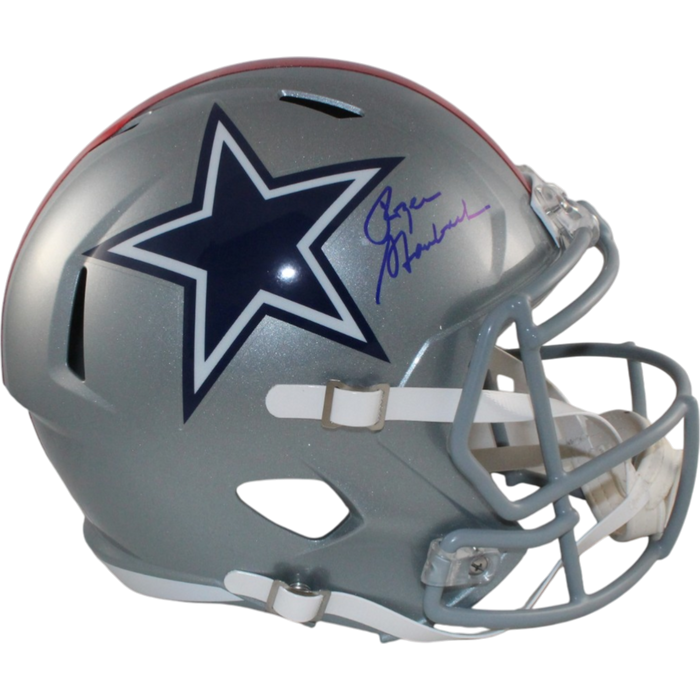 Roger Staubach Signed Dallas Cowboys Full-Size TB Helmet – Beckett Witness Authenticated-Powers Sports Memorabilia