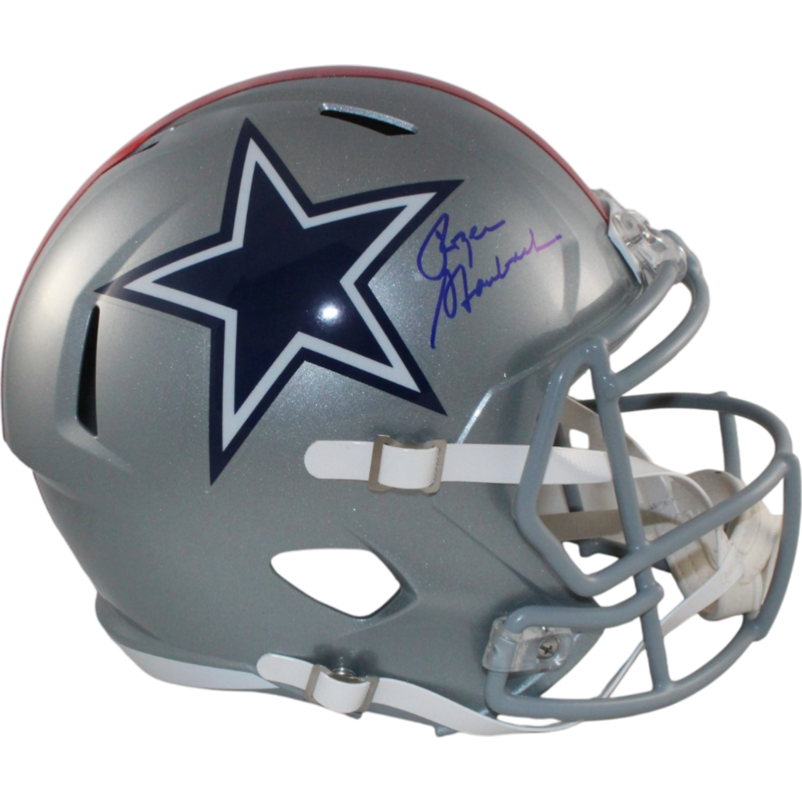 Roger Staubach Signed Dallas Cowboys Full-Size TB Helmet – Beckett Witness Authenticated-Powers Sports Memorabilia