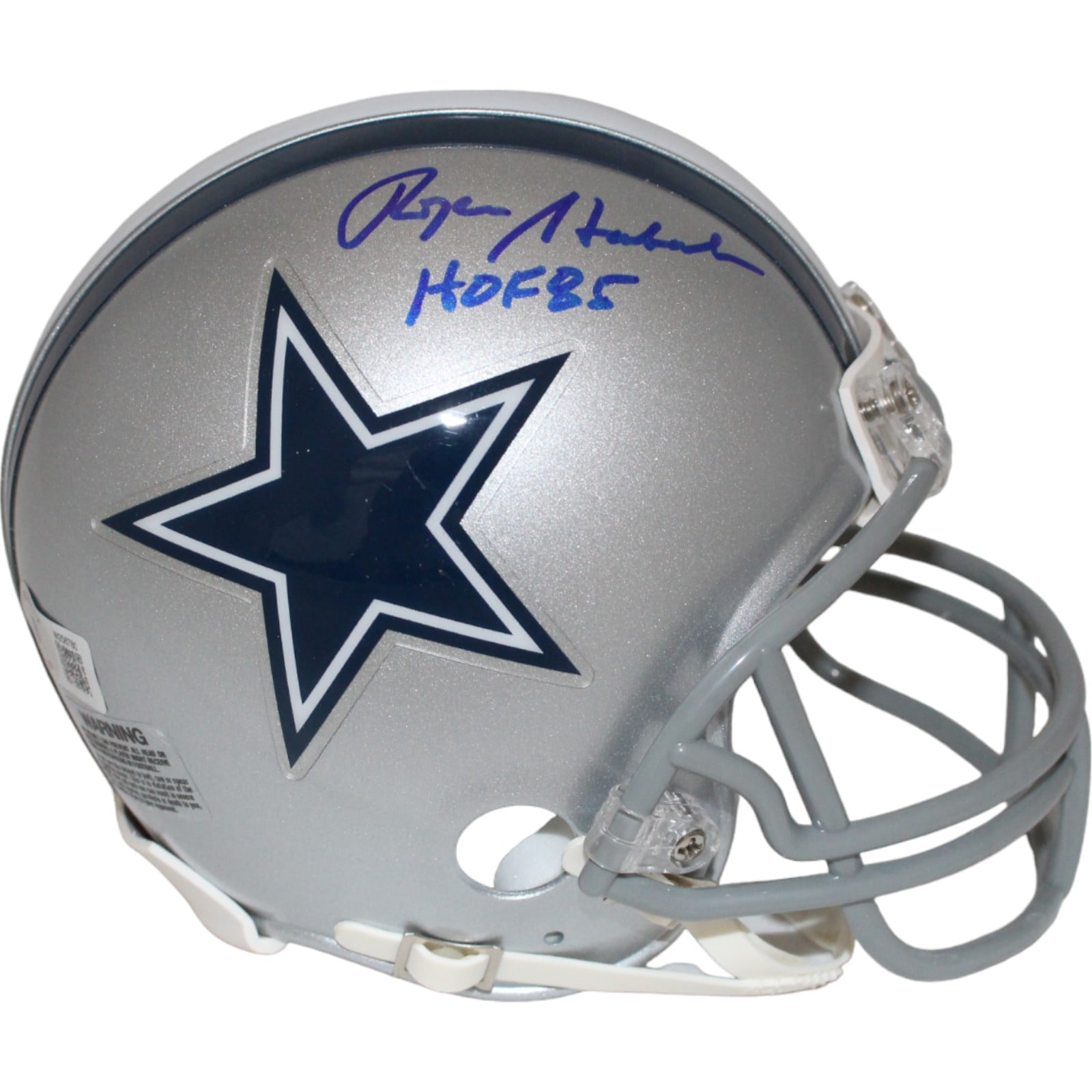 Roger Staubach Signed Dallas Cowboys Mini Helmet VSR4 HOF – Beckett Authenticated-Powers Sports Memorabilia