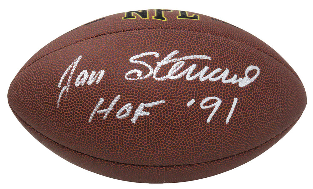 Jan Stenerud Autographed Wilson Super Grip Full Size NFL Football with HOF'91-Powers Sports Memorabilia