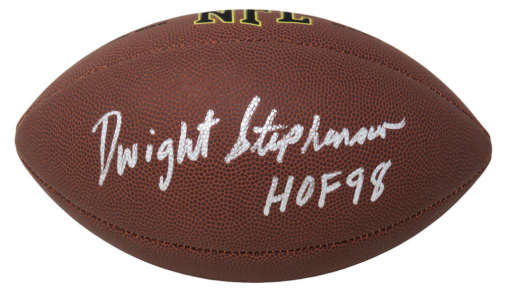 Dwight Stephenson Autographed Wilson Super Grip Full Size NFL Football with HOF'98-Powers Sports Memorabilia