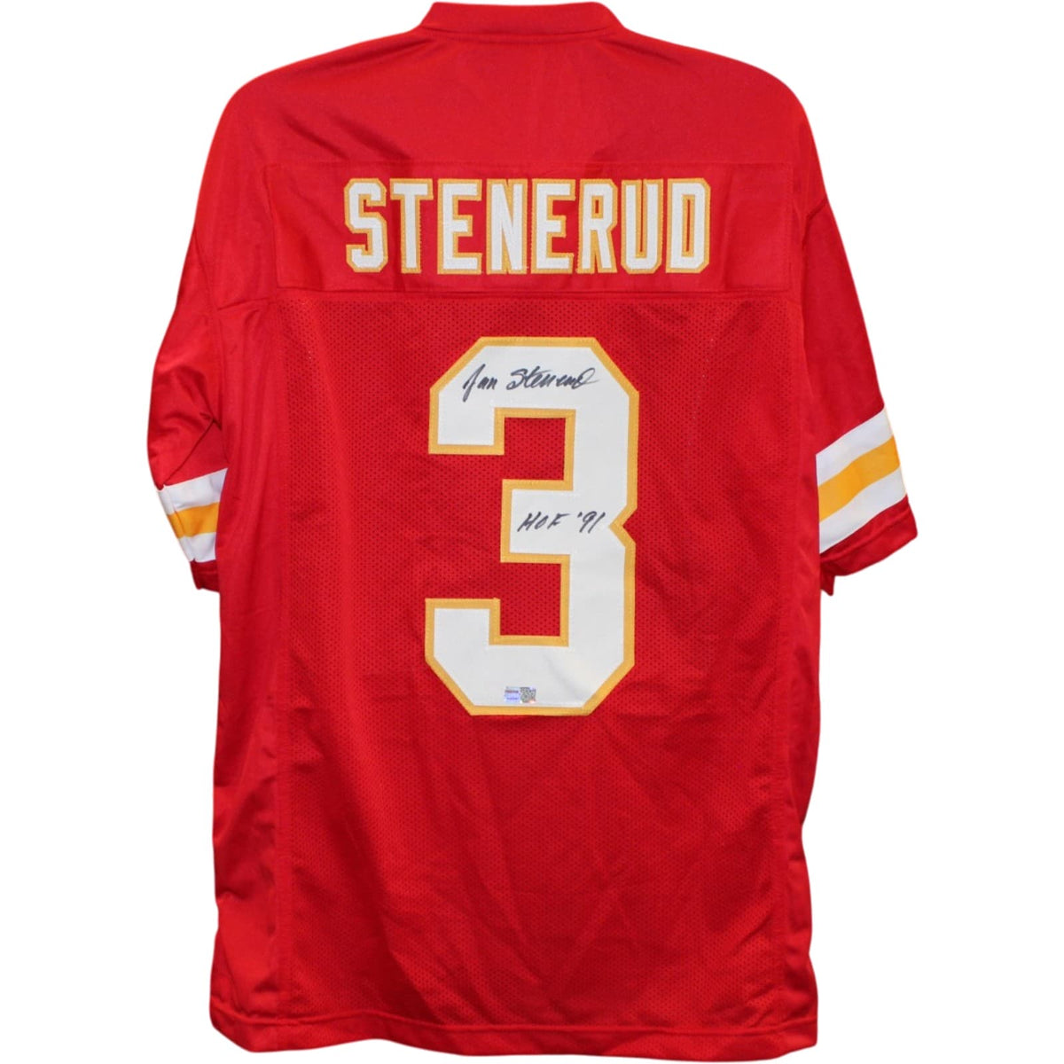 Jan Stenerud Kansas City Chiefs Signed Jersey - Pro Style Red Size XL HOF 91 TRI-Powers Sports Memorabilia