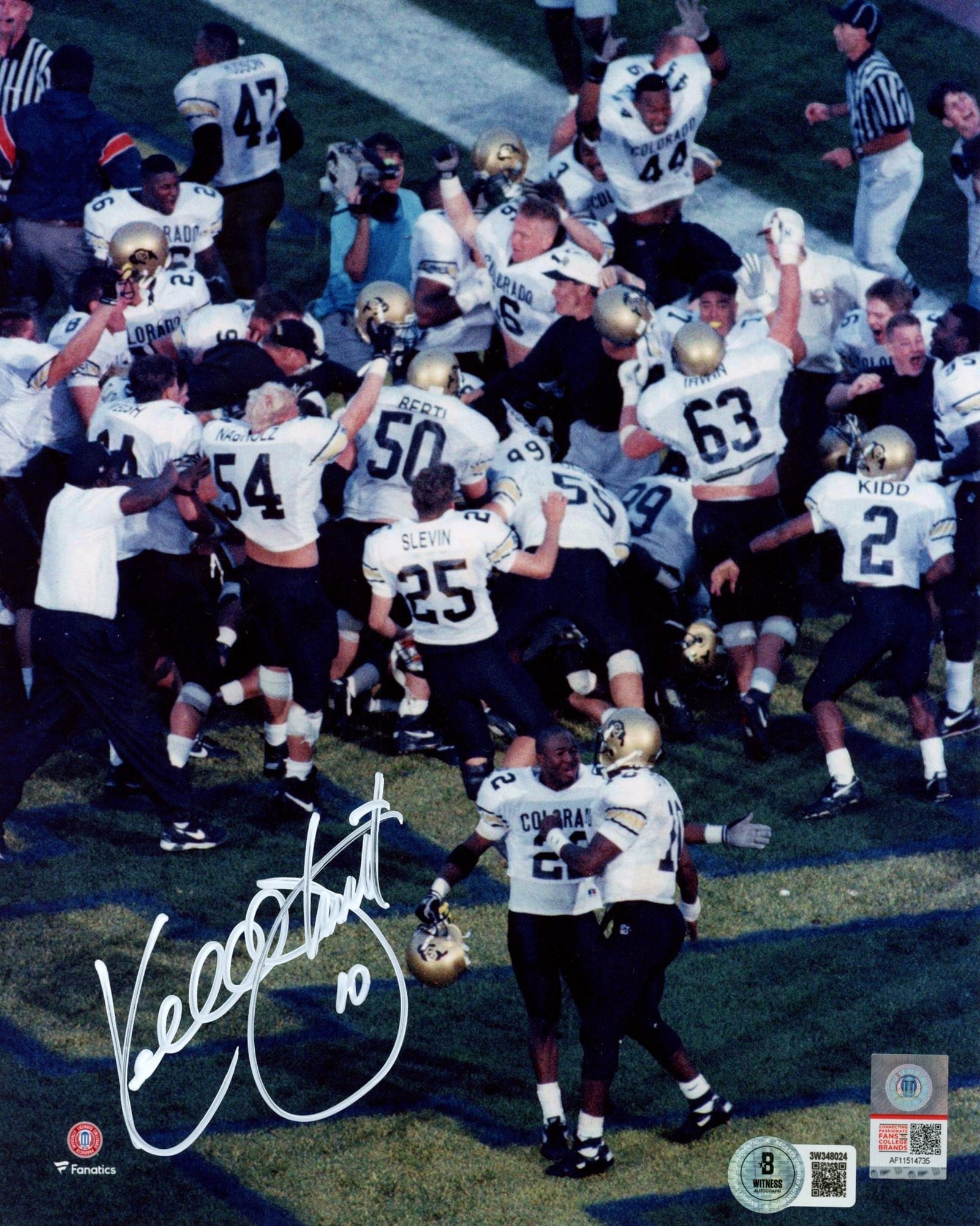 Kordell Stewart Signed Colorado Buffaloes 8x10 Photo – Beckett Witness Authenticated-Powers Sports Memorabilia