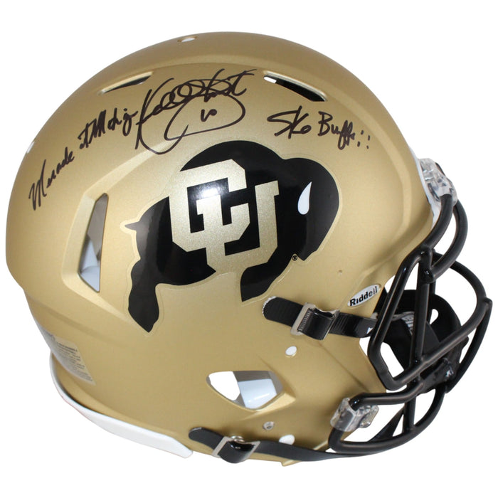Kordell Stewart Signed Colorado Buffaloes Authentic Helmet 2 Insc – Beckett Authenticated-Powers Sports Memorabilia