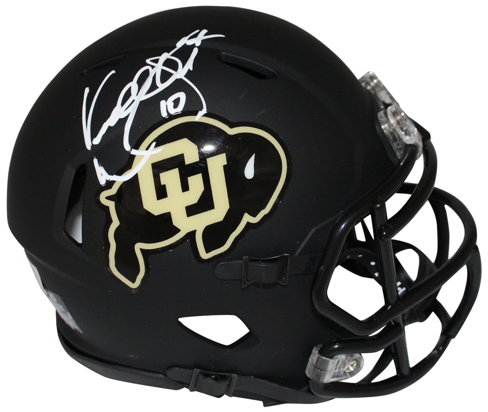 Kordell Stewart Signed Colorado Buffaloes Black Mini Helmet – Beckett Authenticated-Powers Sports Memorabilia