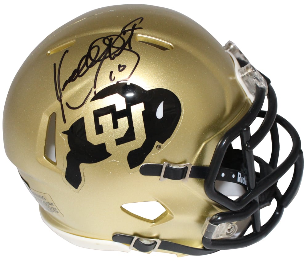 Kordell Stewart Signed Colorado Buffaloes Mini Helmet – Beckett Authenticated-Powers Sports Memorabilia