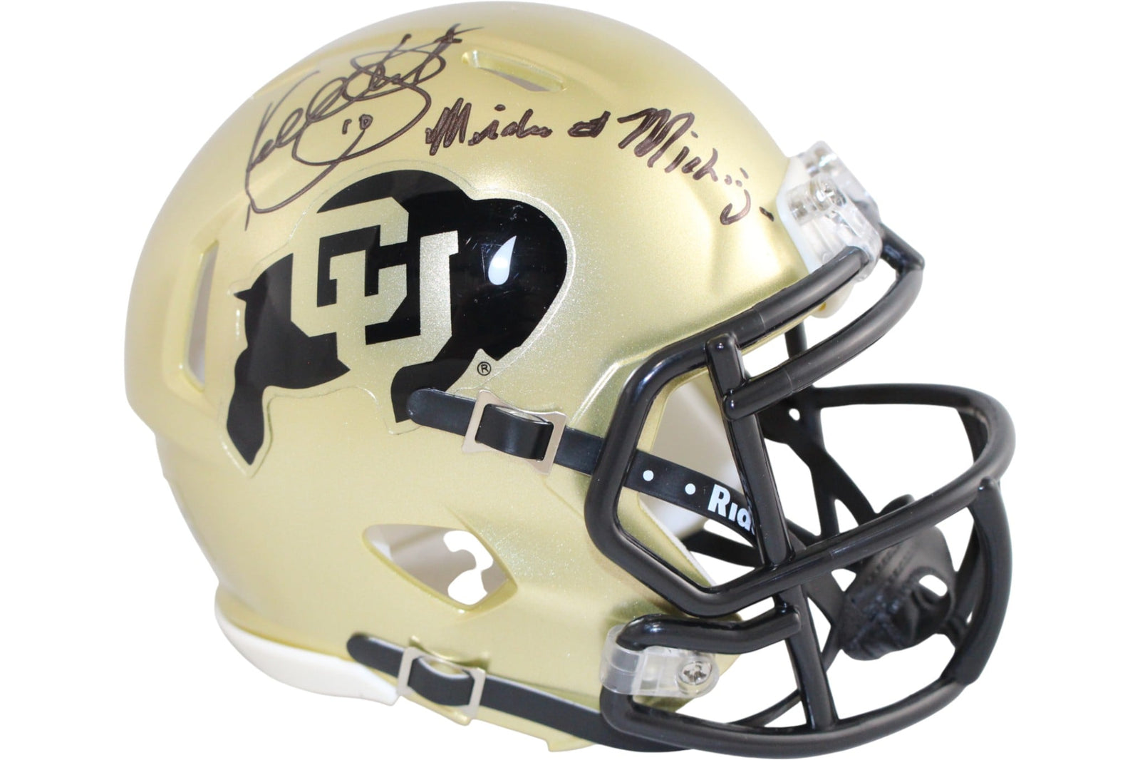Kordell Stewart Signed Colorado Buffaloes Mini Helmet Miracle – Beckett Authenticated-Powers Sports Memorabilia