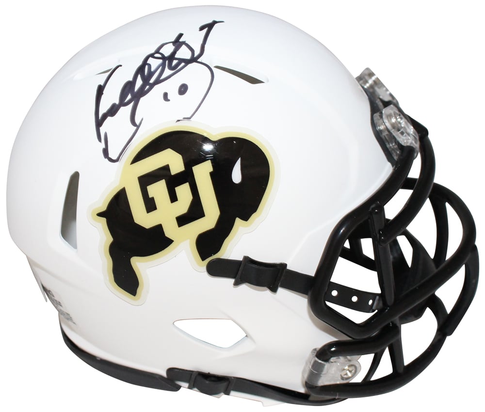 Kordell Stewart Signed Colorado Buffaloes White Mini Helmet – Beckett Authenticated-Powers Sports Memorabilia