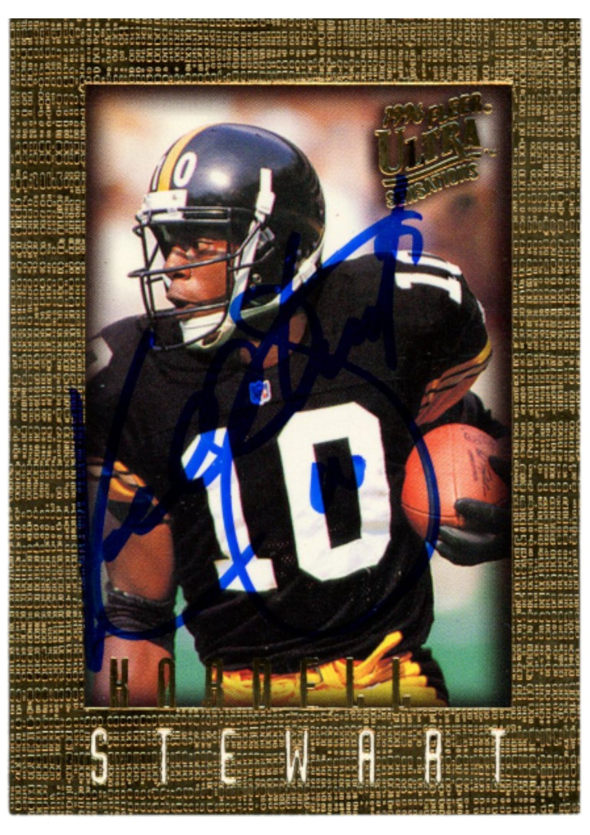 Kordell Stewart 96 Fleer Ultra Gold #82 Trading Signed Card-Powers Sports Memorabilia